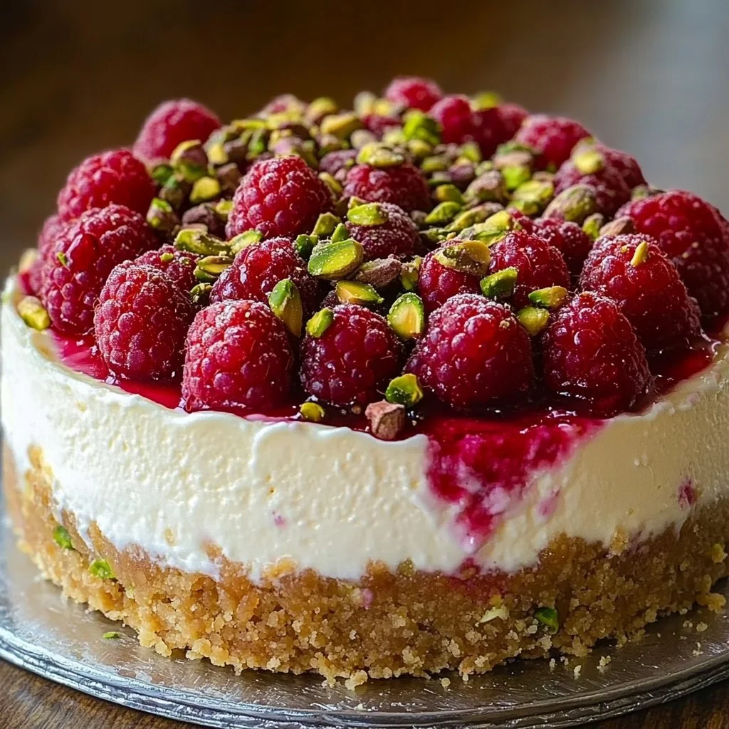 Raspberry Pistachio Cheesecake Delight