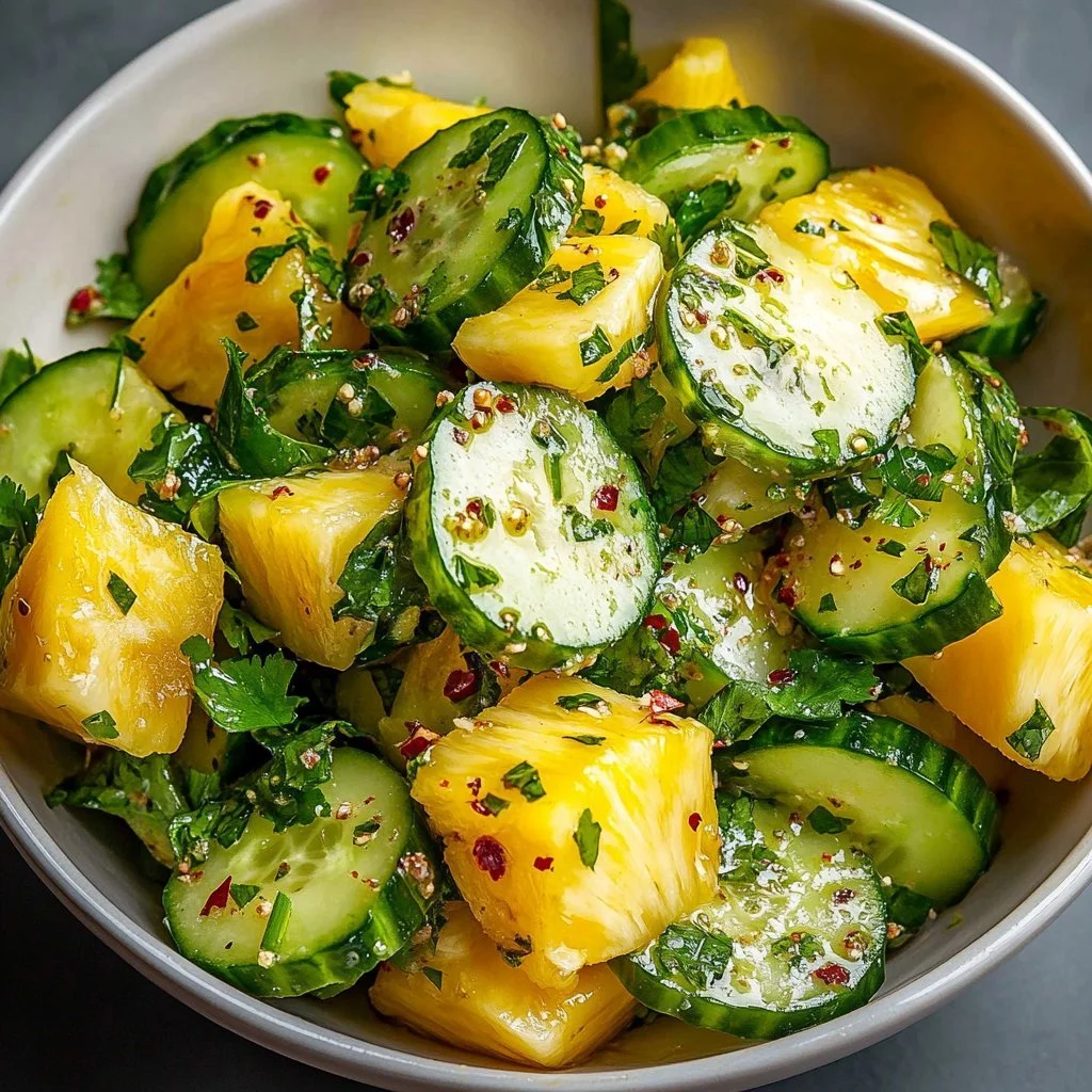 Refreshing Pineapple Cucumber Salad