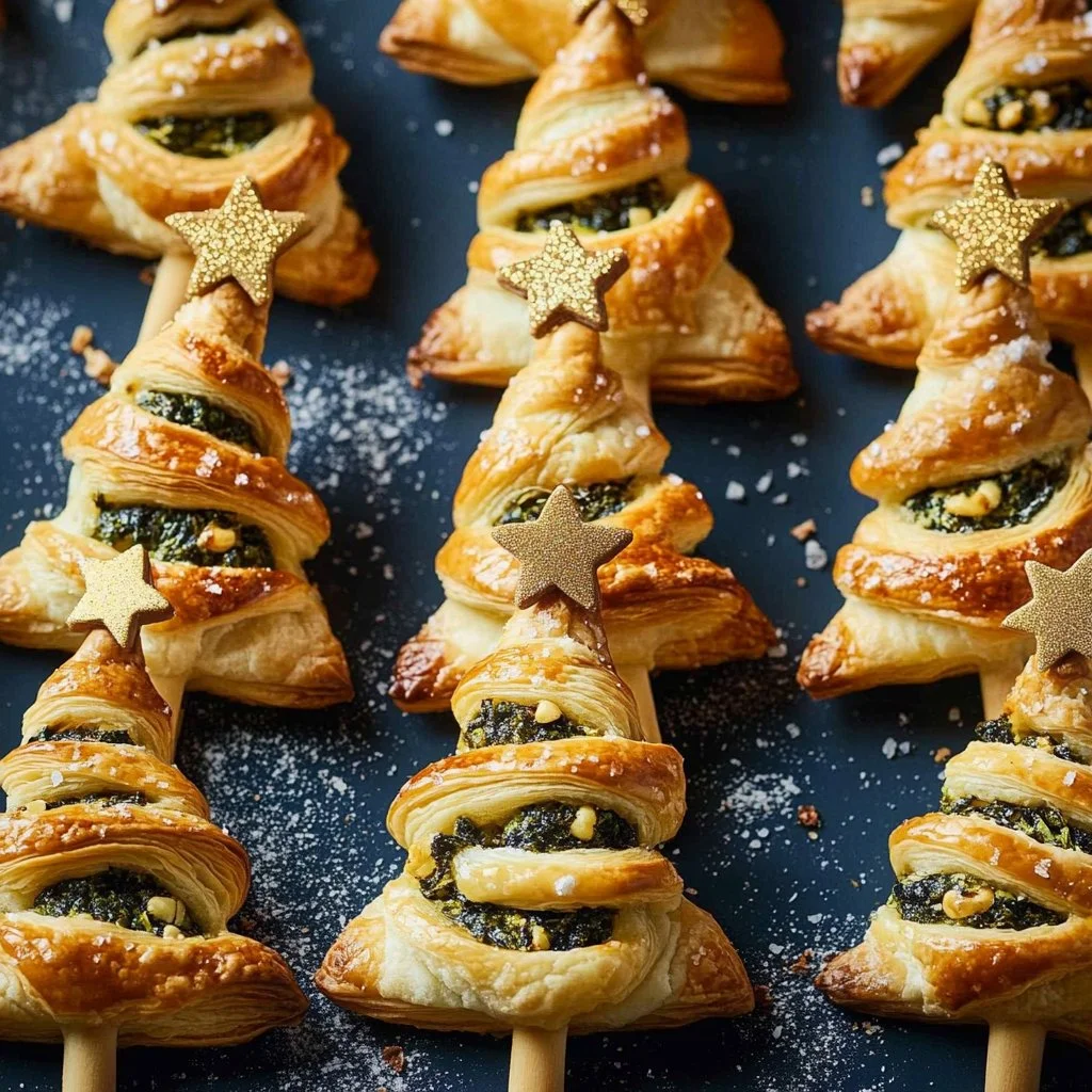 Spinach-Artichoke Christmas Tree Skewers