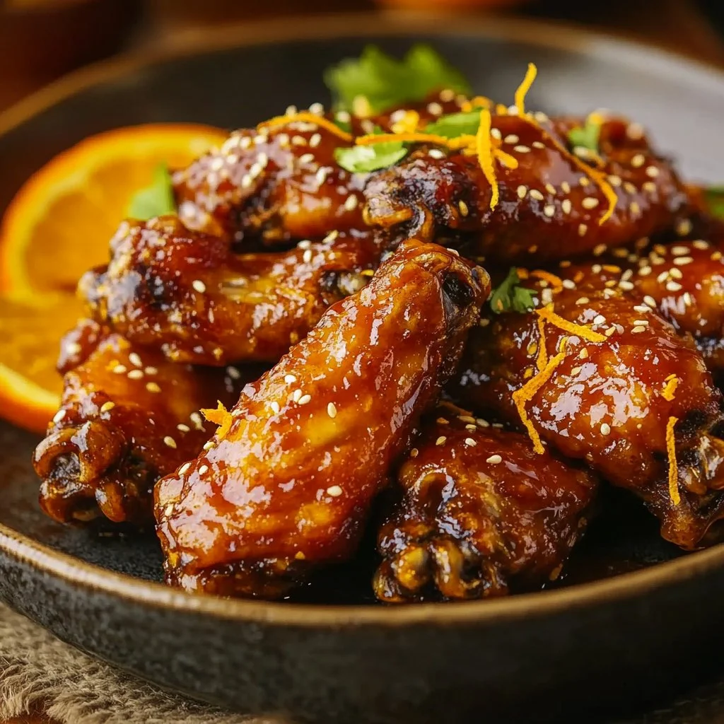 Sticky Orange Chicken Wings