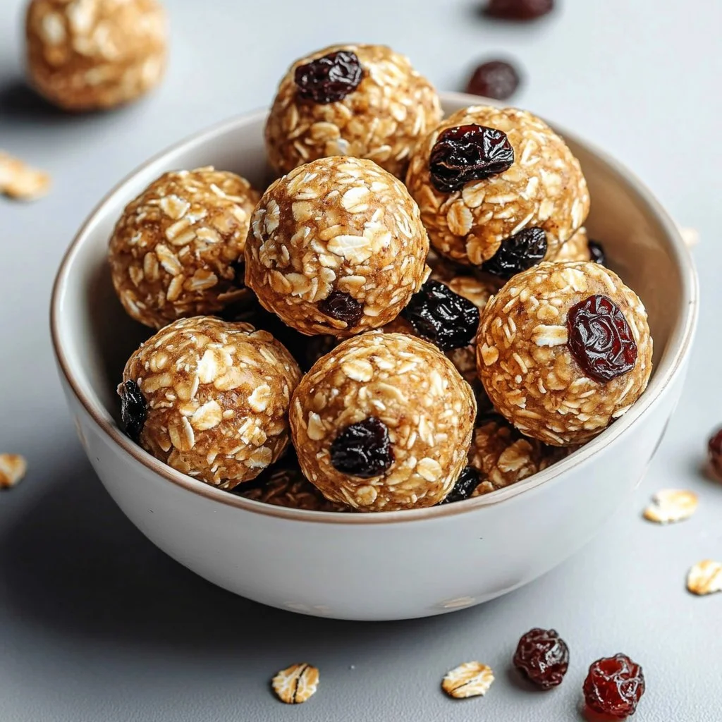 3 Ingredient Peanut Butter Oatmeal Balls