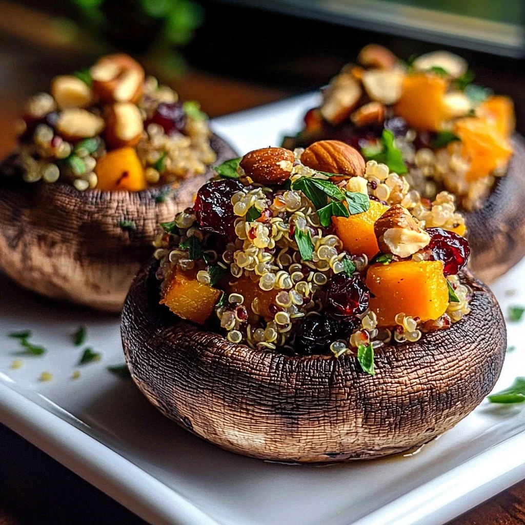 Autumn Harvest Stuffed Portobello Mushrooms