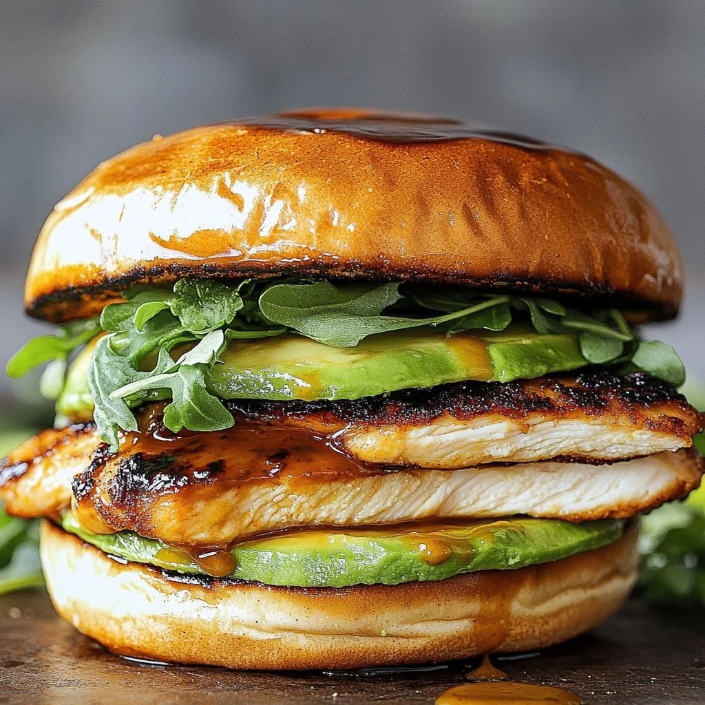 Avocado Cheddar BBQ Chicken Sandwich