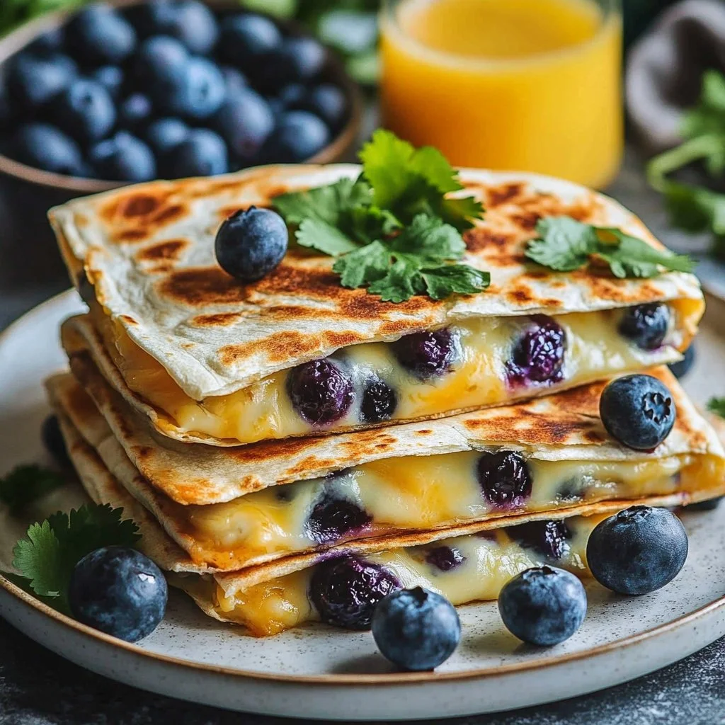 Blueberry Breakfast Quesadillas