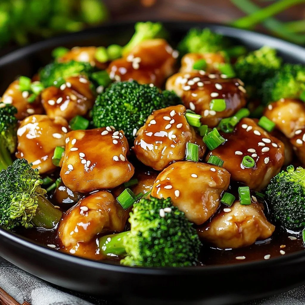 Bourbon Chicken with Broccoli