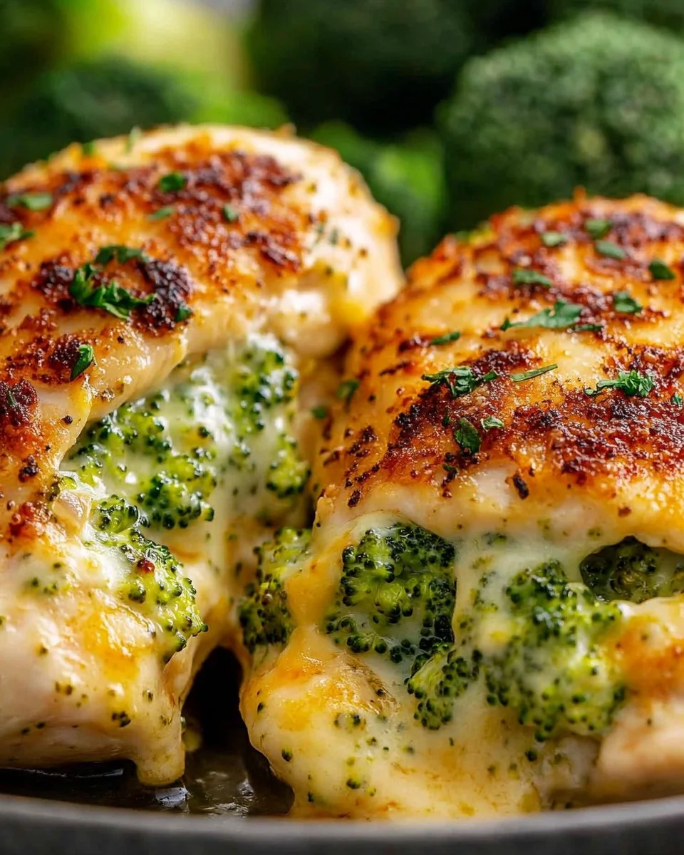 Broccoli and Cheese Stuffed Chicken