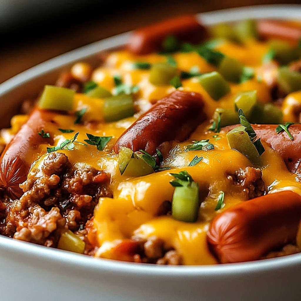 Chili Cheese Dog Casserole