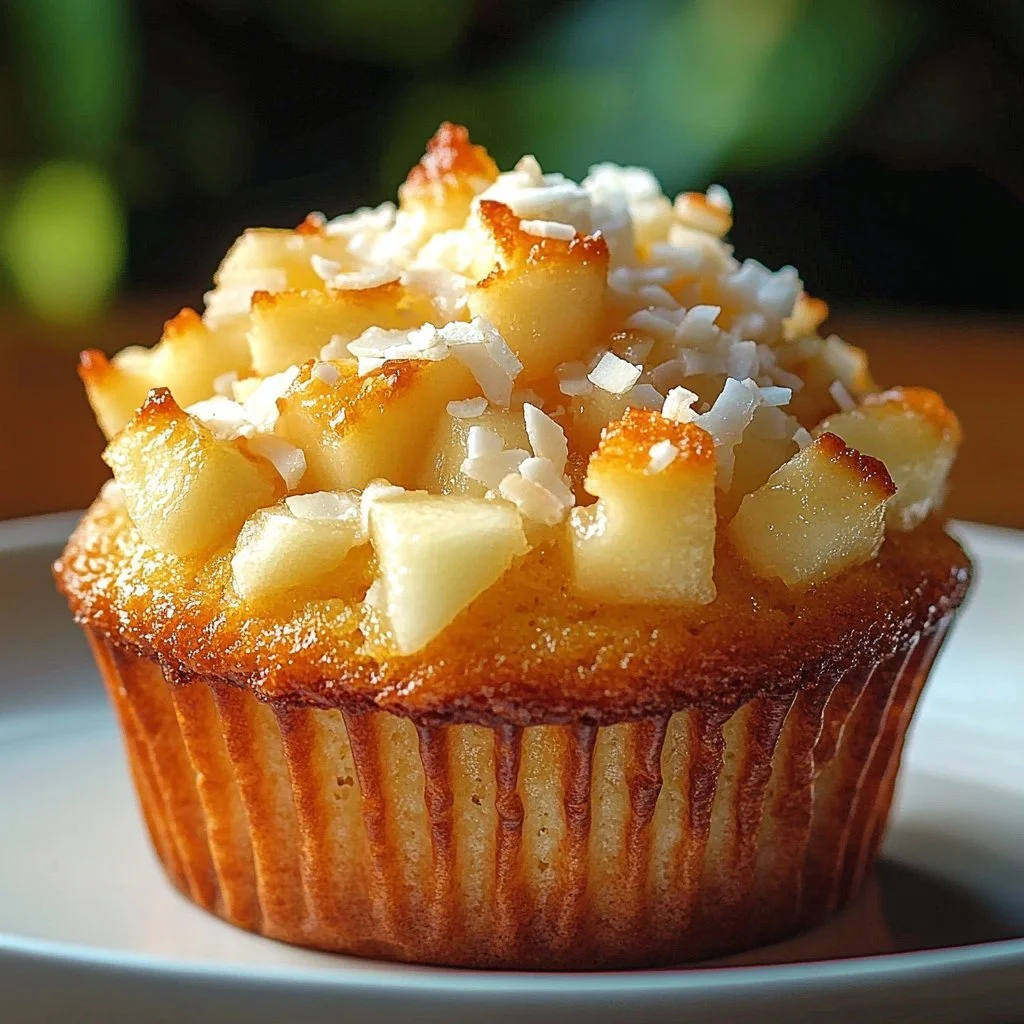 Coconut and Pineapple Cottage Cheese Muffins