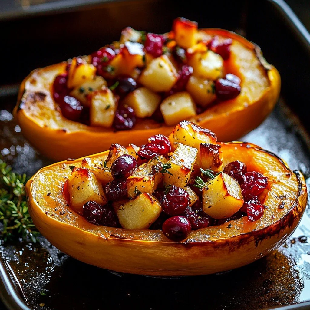 Cranberry Apple Twice-Baked Sweet Potatoes
