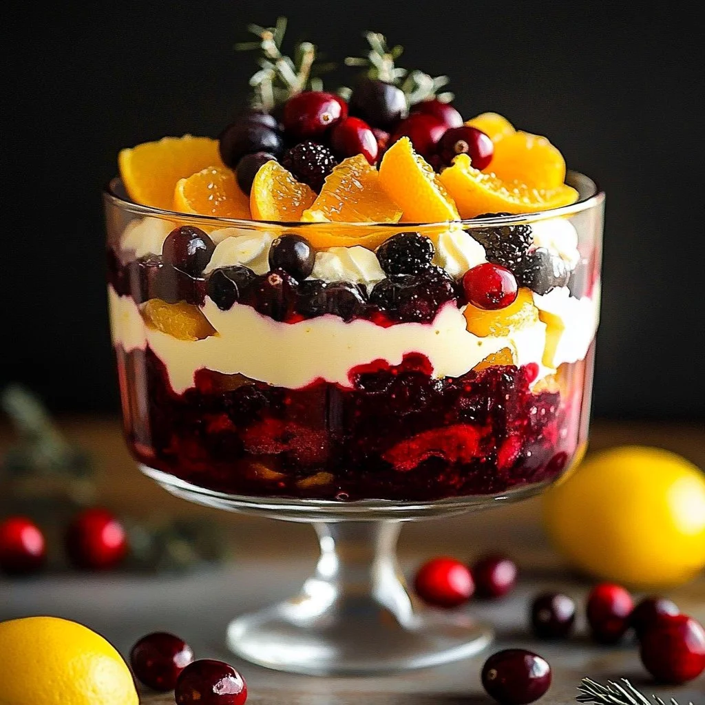 Cranberry Orange Layered Trifle