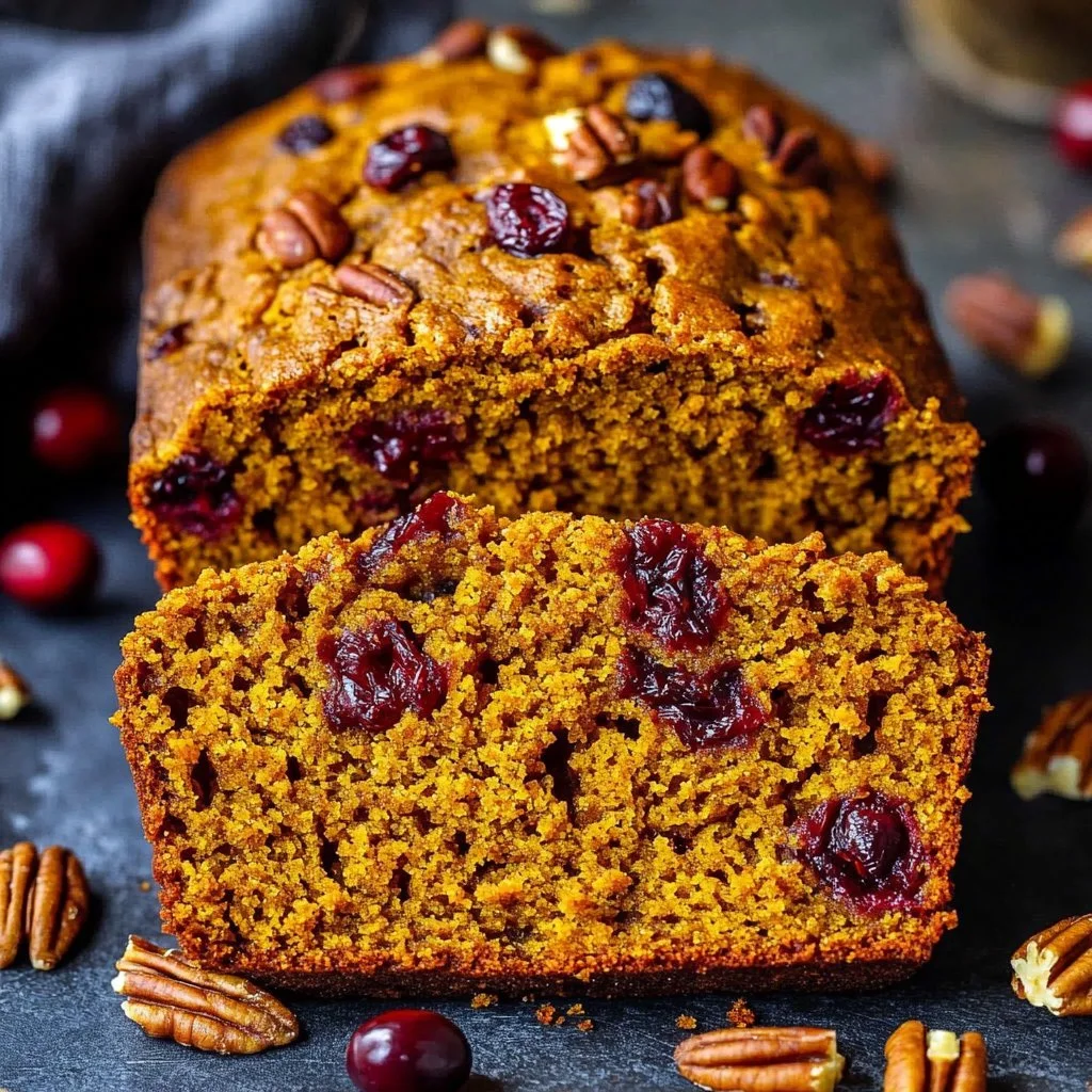 Cranberry Pecan Pumpkin Bread