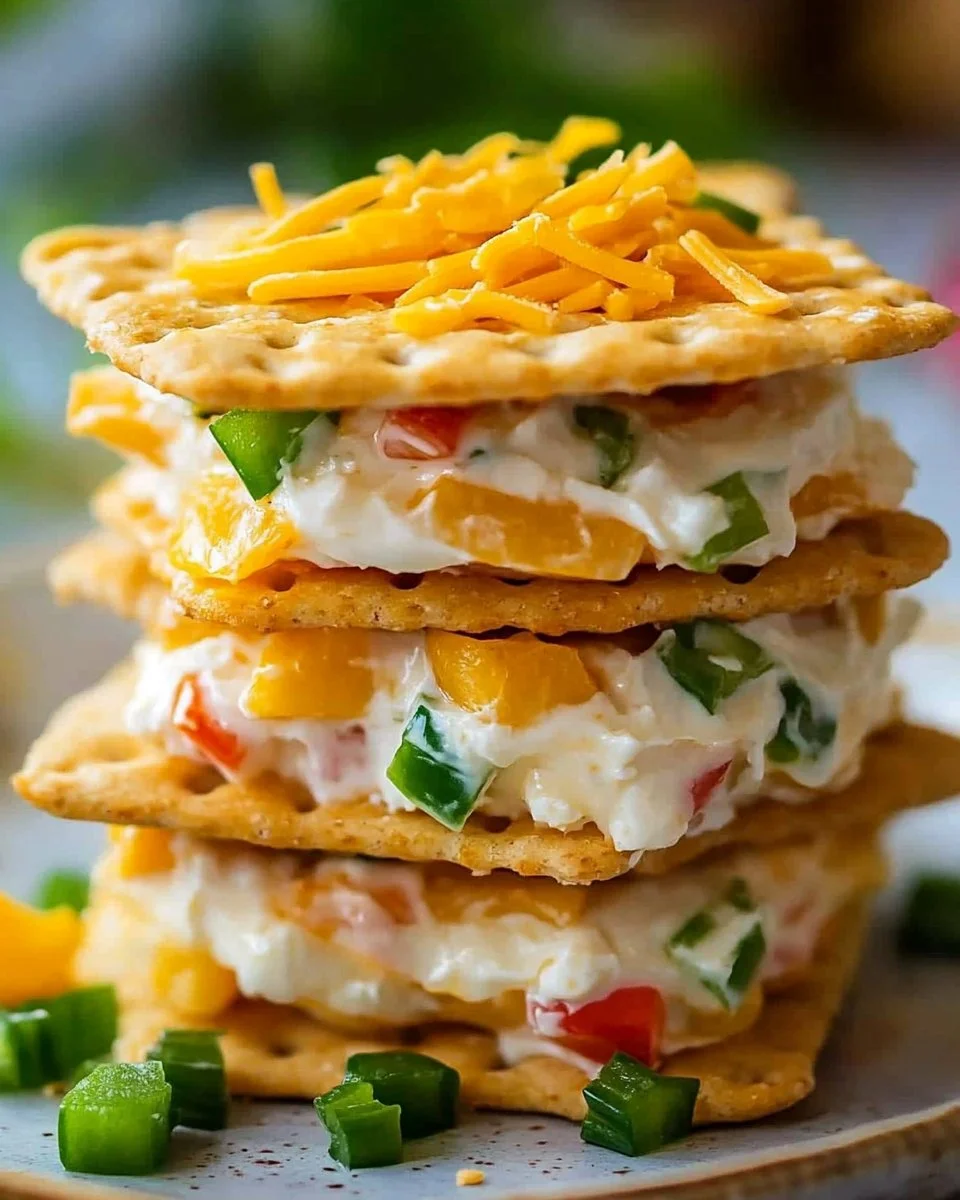 Creamy Cheddar Herb Ritz Cracker Sandwiches