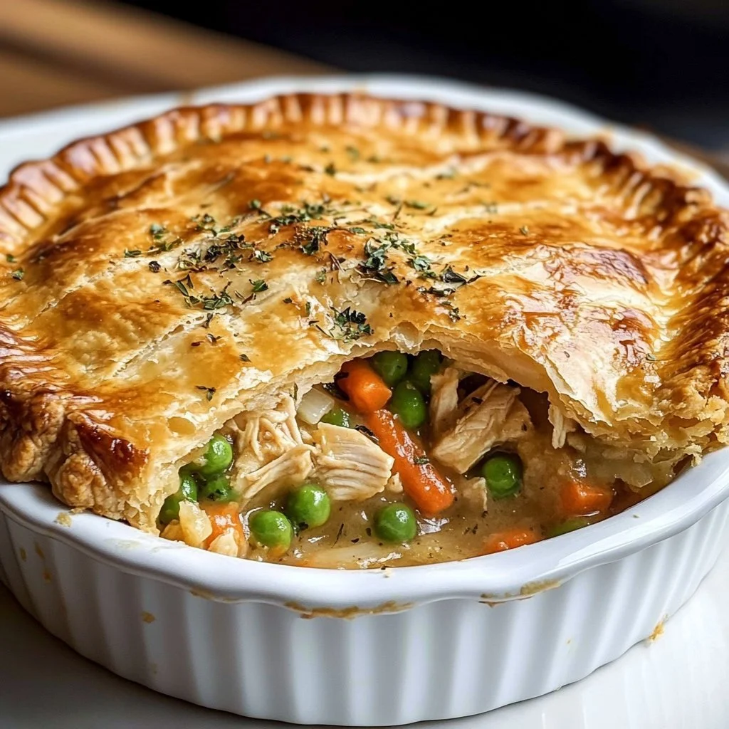 Creamy Chicken Pot Pie with Flaky Crust Recipe