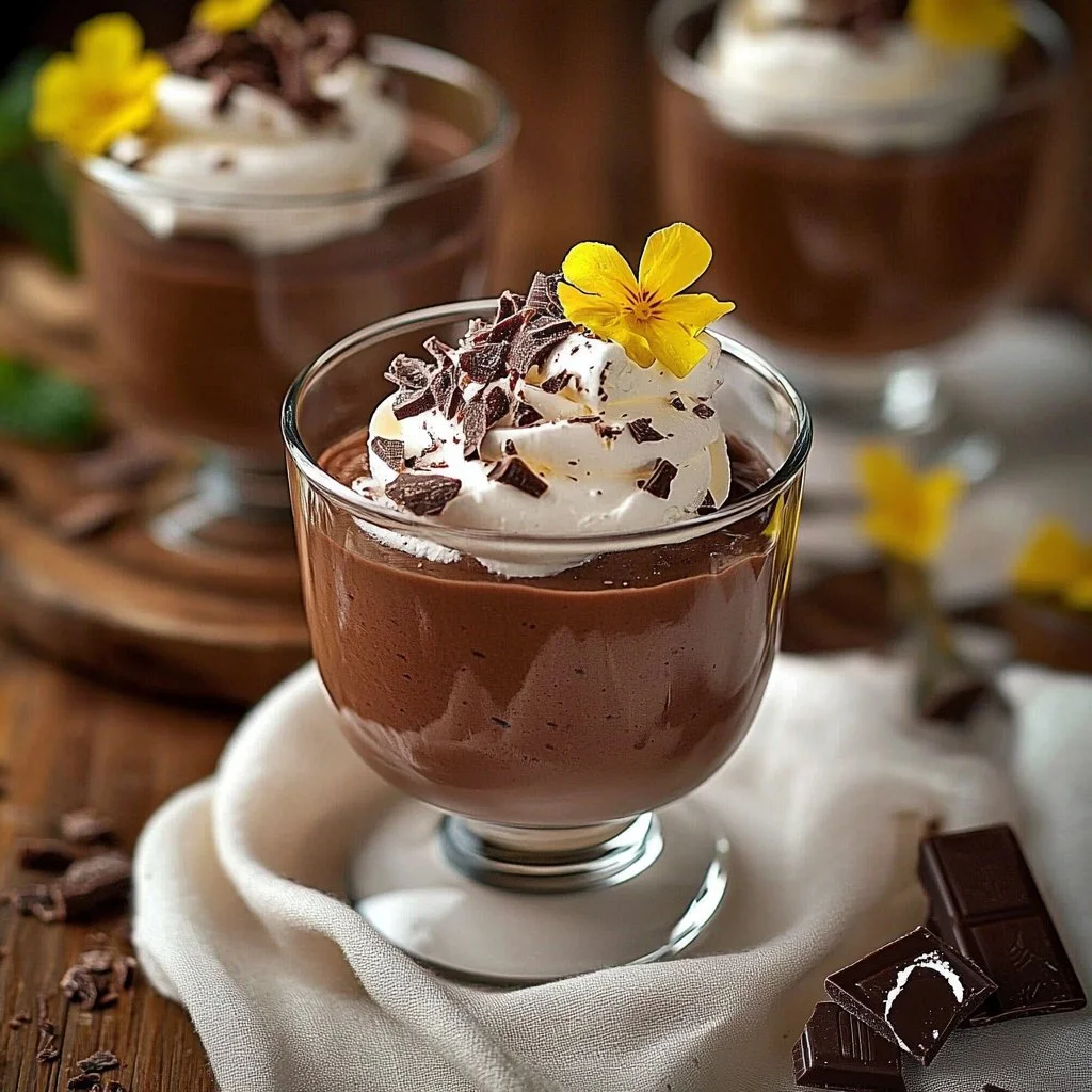 Dark Chocolate Mint Pots de Crème