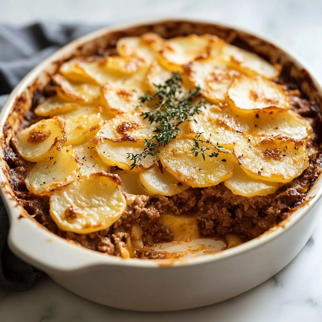 Easy Cheesy Ground Beef and Potato Casserole