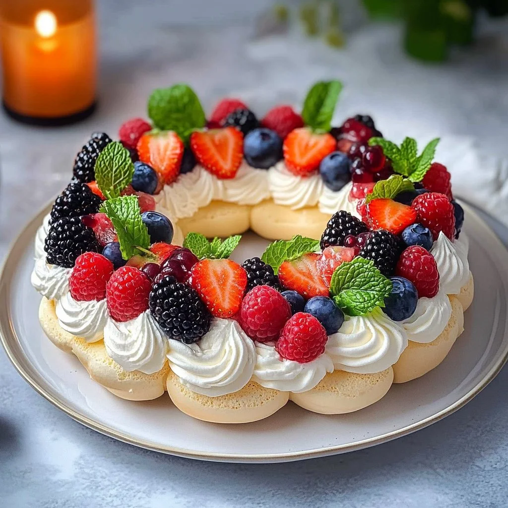 Easy Pavlova Christmas Cake
