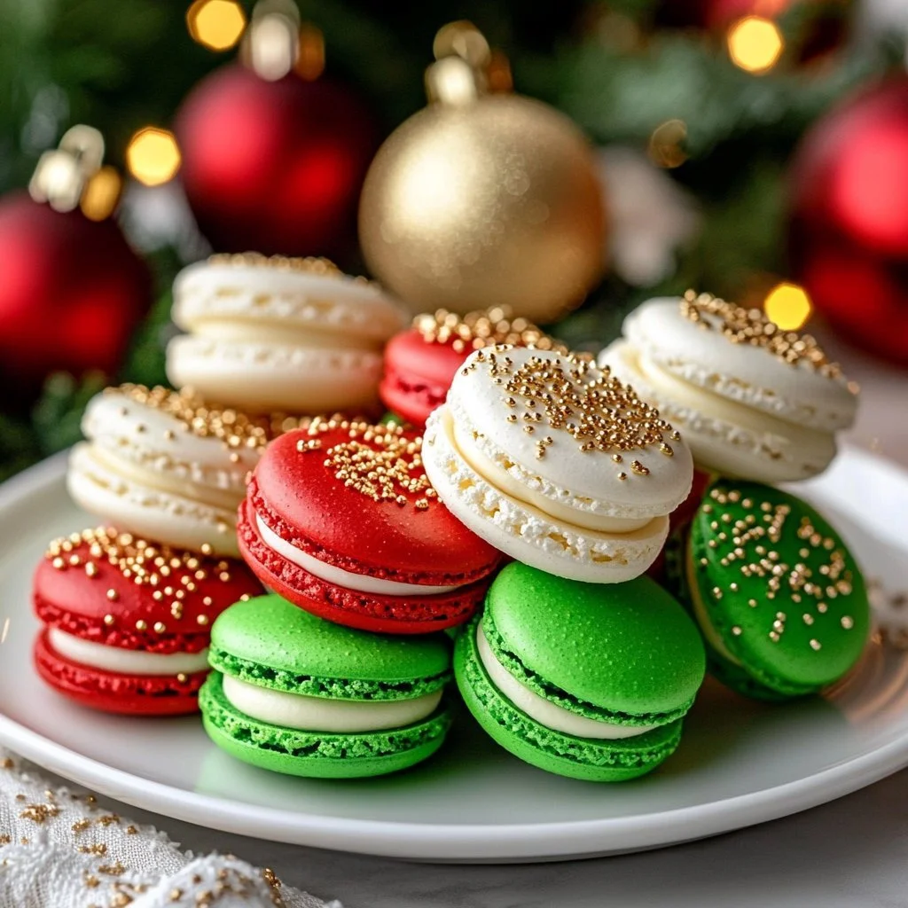 Festive Christmas Macarons