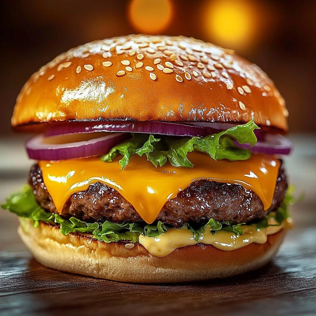 Grilled Onion Ring Burgers