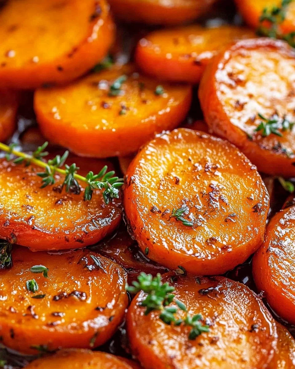 Honey Garlic Butter Roasted Carrots