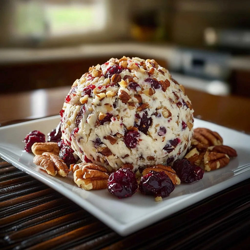 Irresistible Festive Cranberry and Pecan Cheese Ball