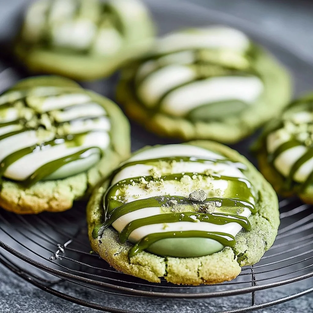 Matcha & White Chocolate Snowflake Cookies