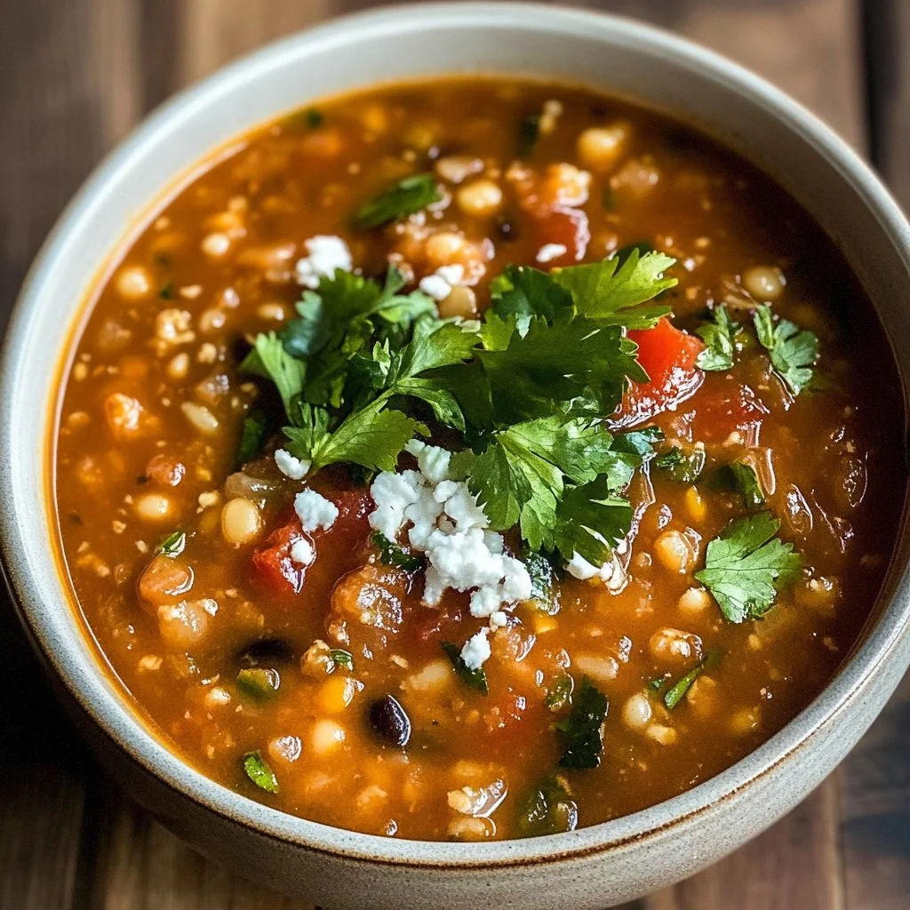 Mexican Beans and Rice Soup