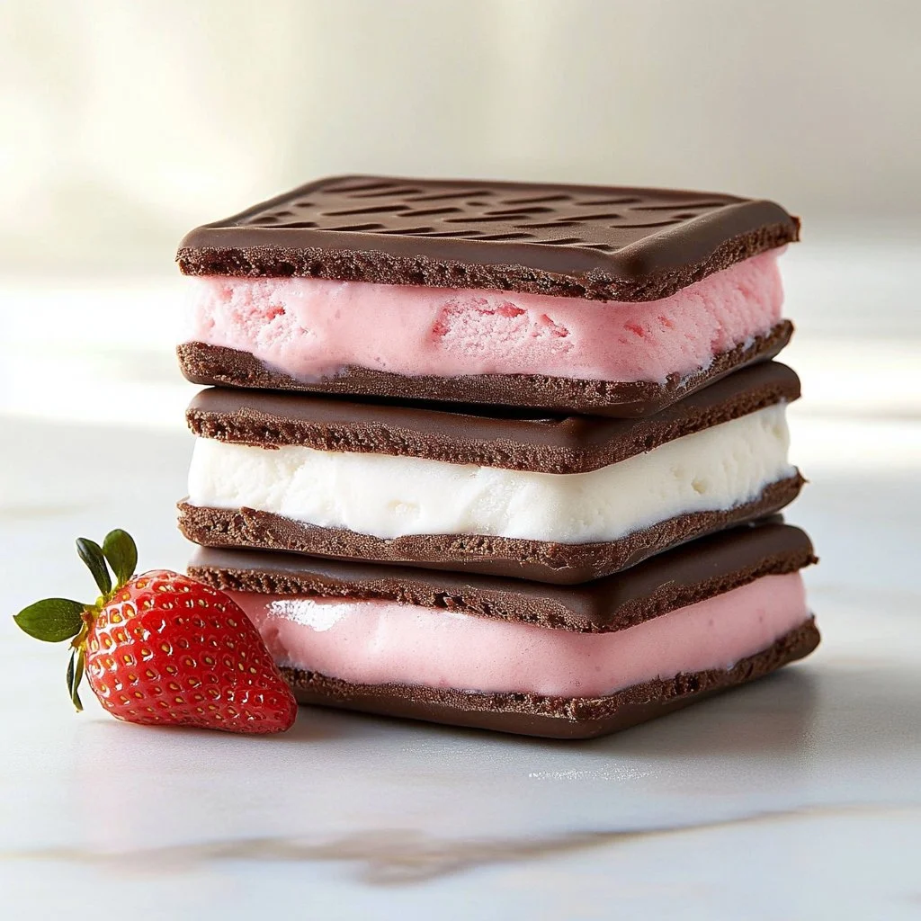 Neapolitan Ice Cream Sandwiches