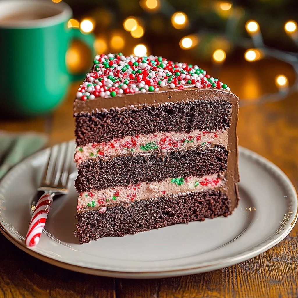Peppermint Mocha Layered Cake