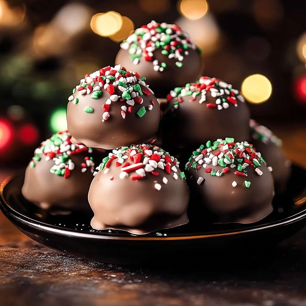 Peppermint Oreo Truffles