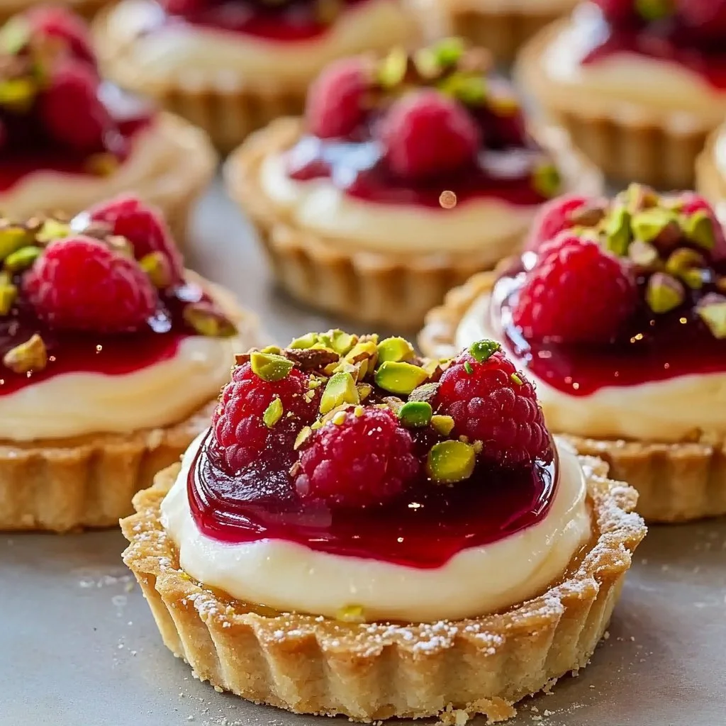 Raspberry and White Chocolate Tartlets