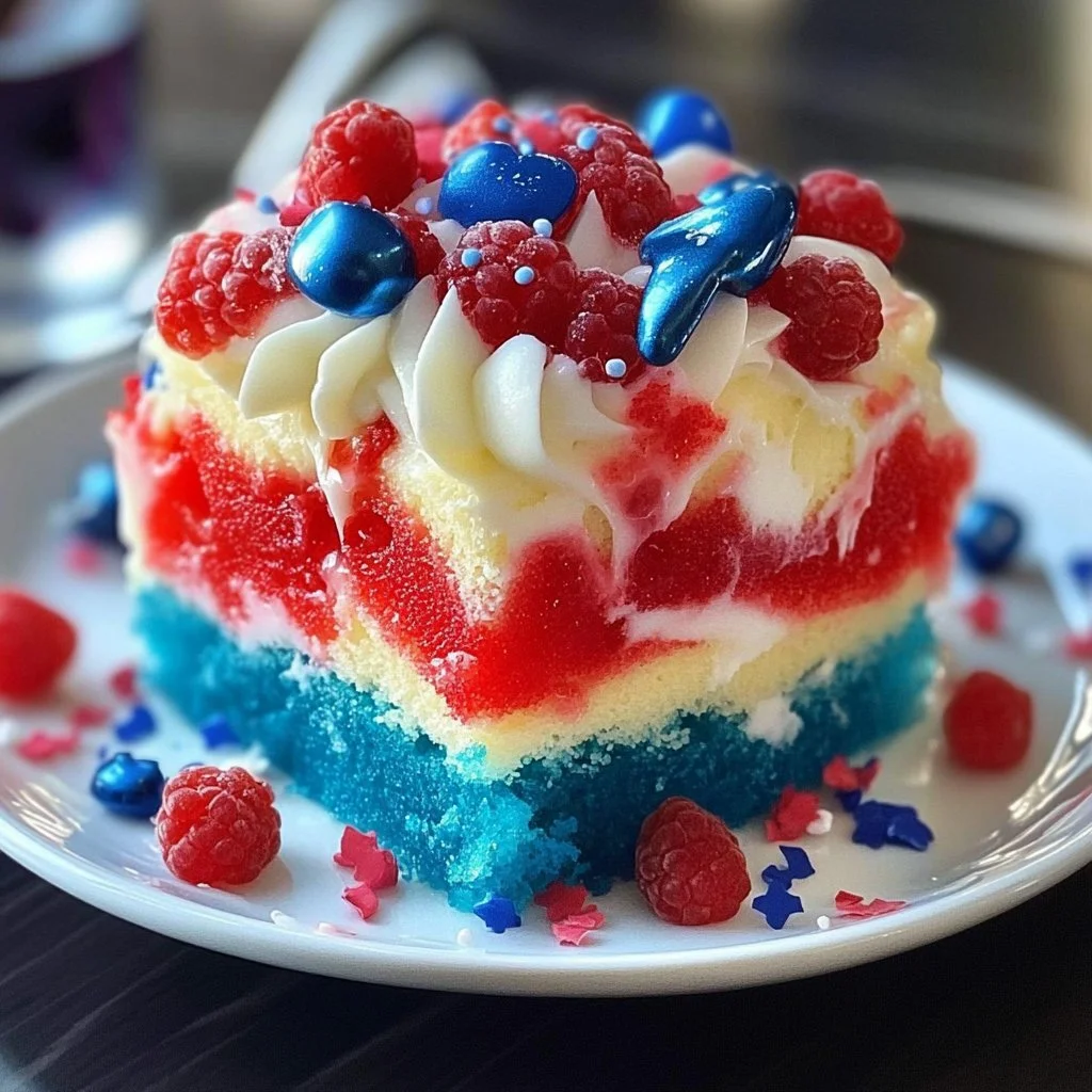 Red, White & Blue Poke Cake