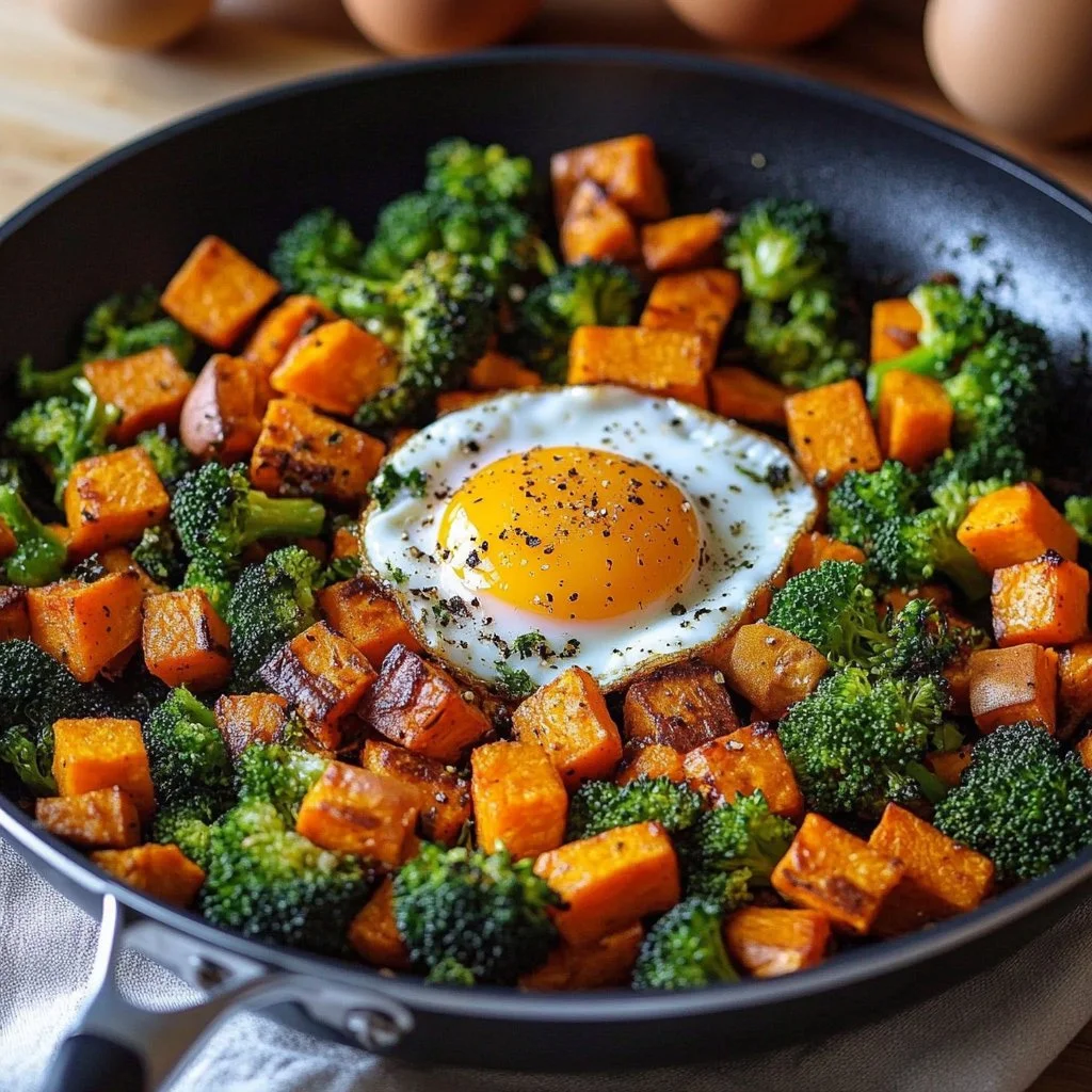 Sweet Potato Hash with Eggs