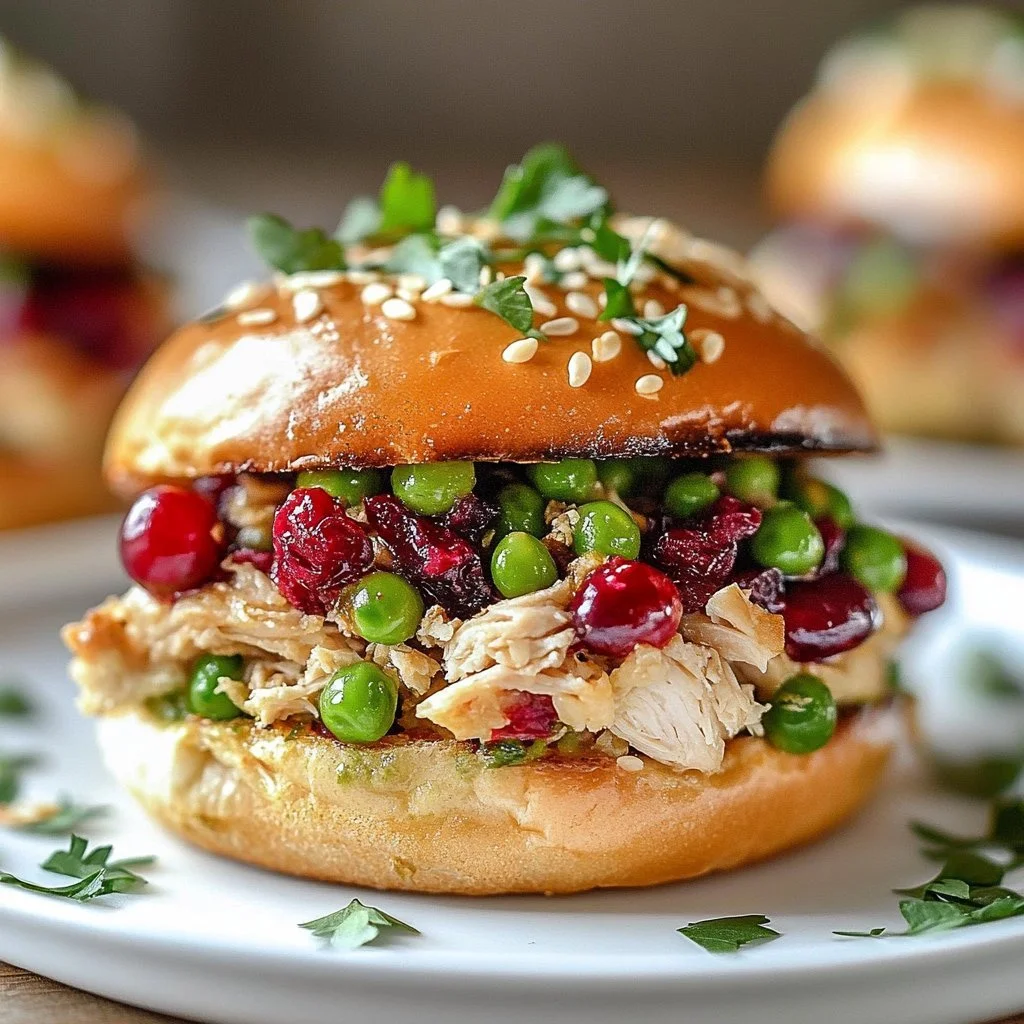Turkey Stuffing and Cranberry Sandwich