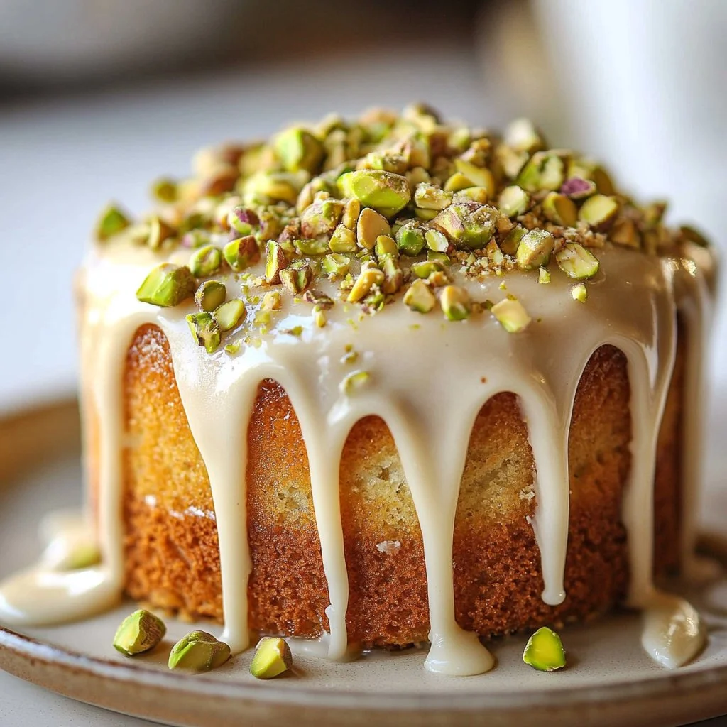 Vegan Pistachio Tres Leches (Three Milk Cake)