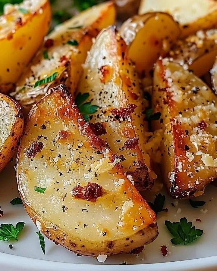 Baked Garlic Parmesan Potato Wedges