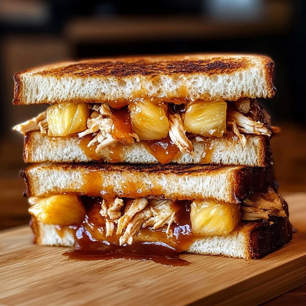 BBQ Chicken Pineapple Grilled Cheese