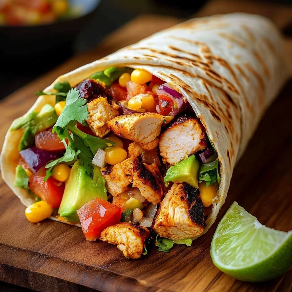 Cajun Black Bean Chicken Burritos
