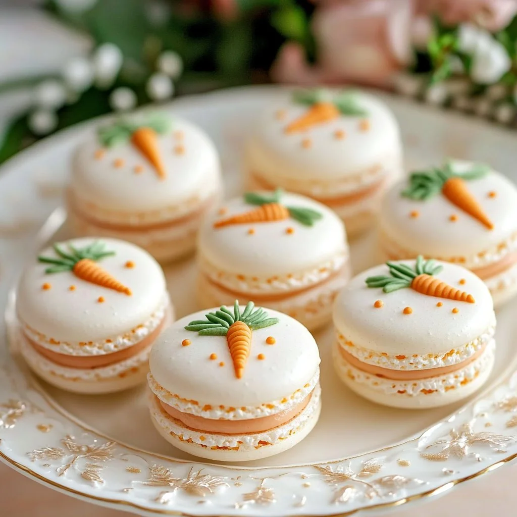 Carrot-Themed Macarons