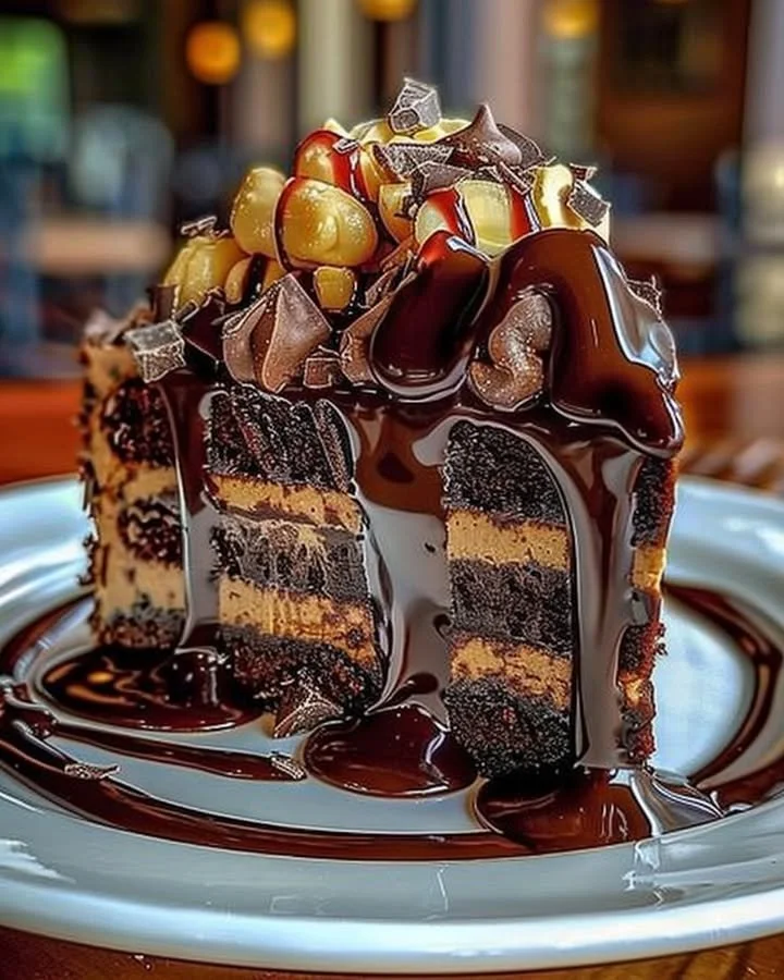 Chocolate Peanut Butter Ooey Gooey Cake