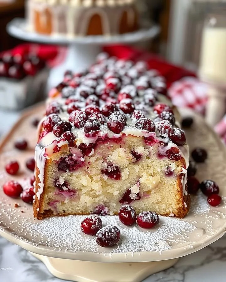 Christmas Cranberry Pound Cake