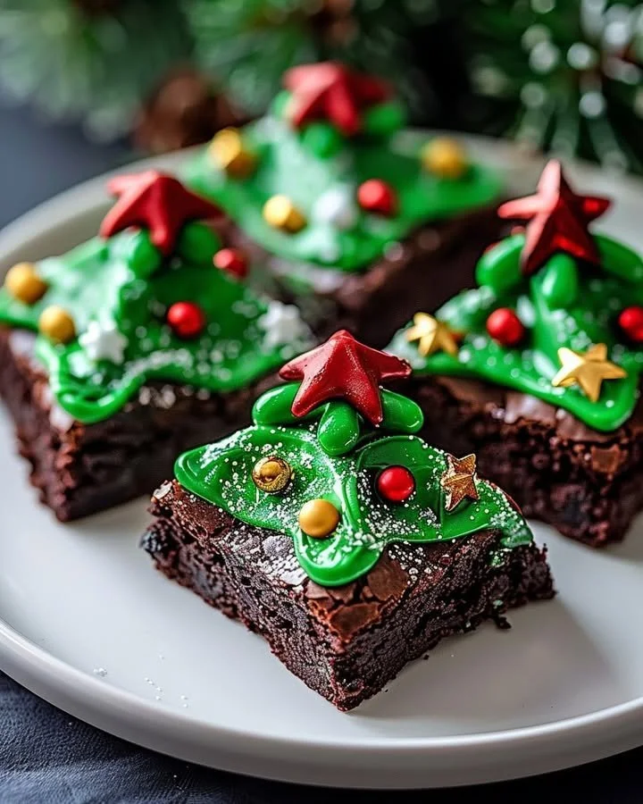 Christmas Tree Brownies