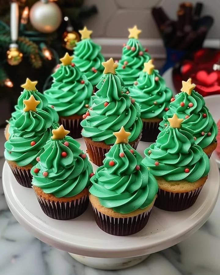 Christmas Tree Cupcake Wreath