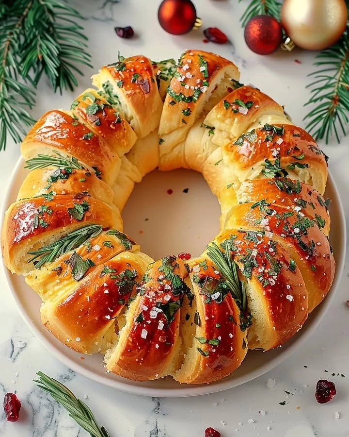 Christmas Wreath Sliced Bread