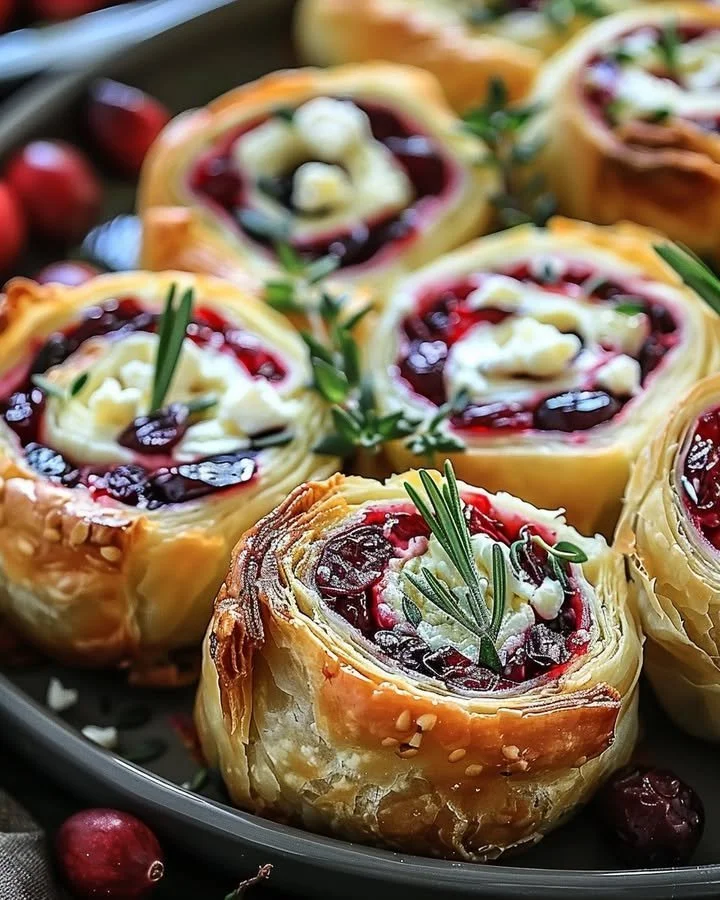 Cranberry Feta Pinwheels