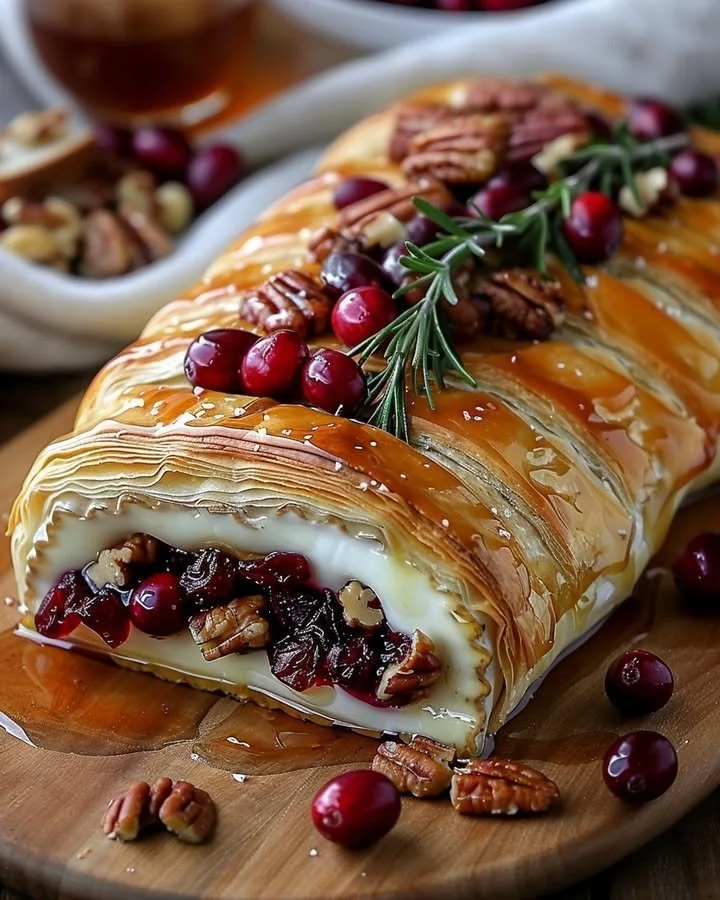 Cranberry Pecan Stuffed Brie