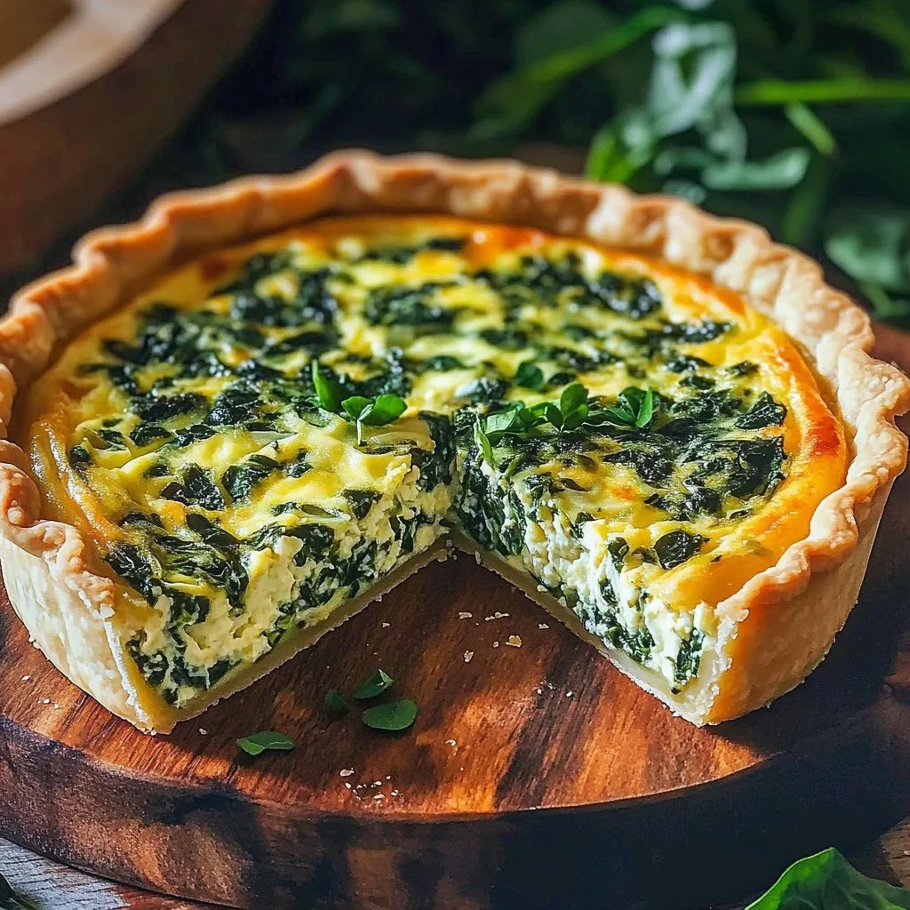 Creamy Ricotta Spinach Quiche