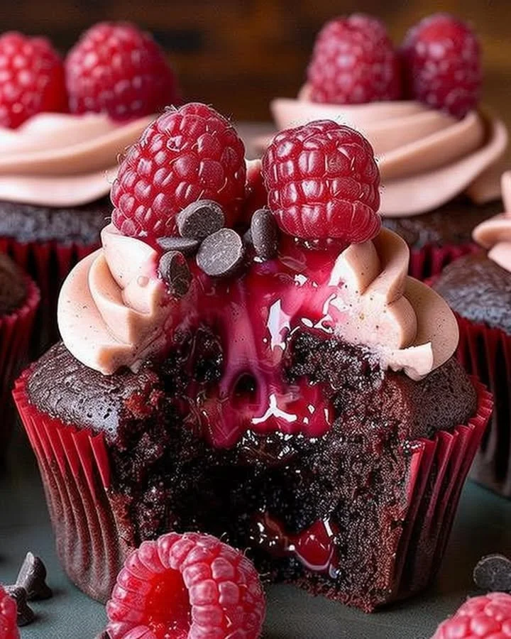 Decadent Chocolate Raspberry Bliss Cupcakes