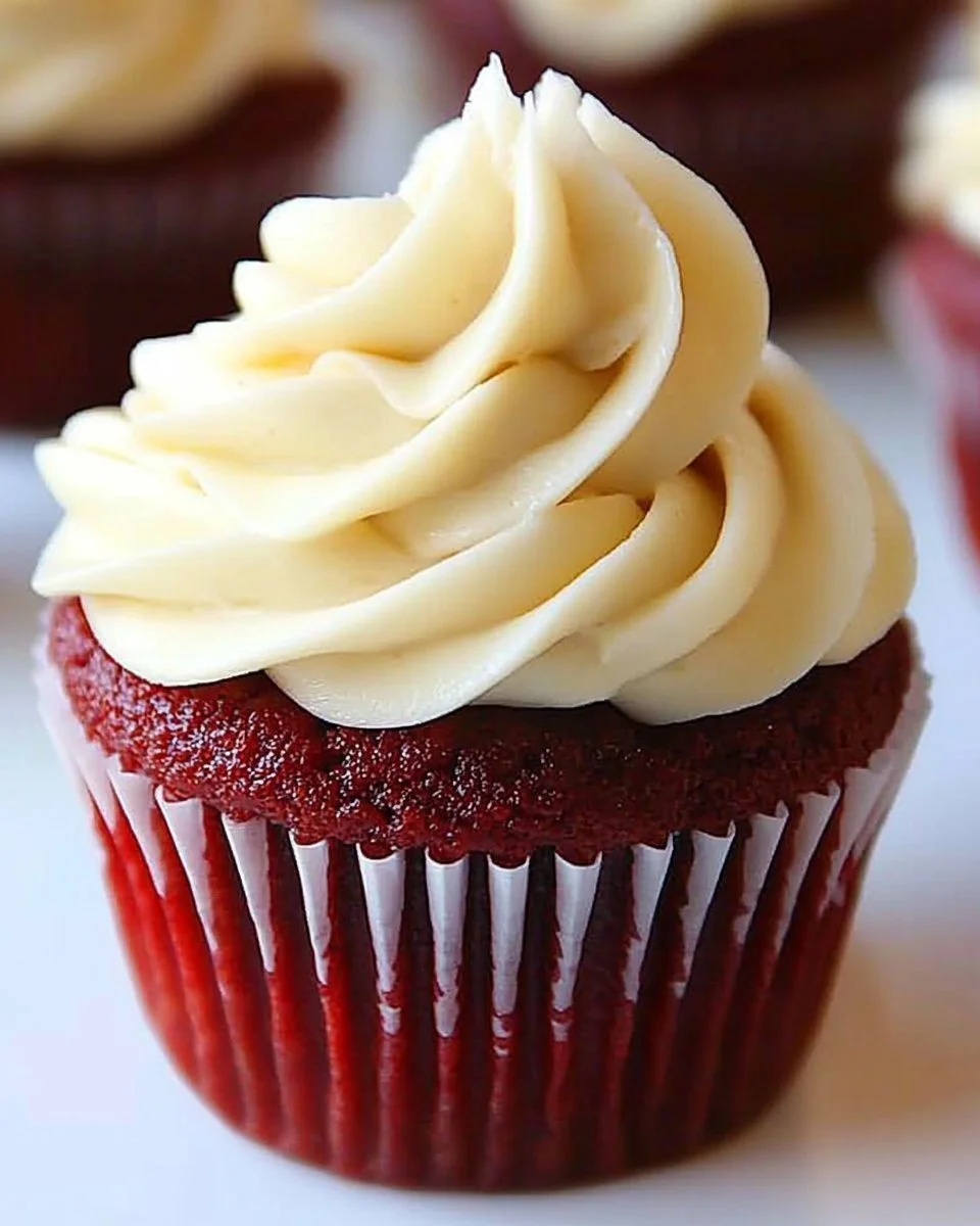 Delicious Red Velvet Cupcakes with Cream Cheese Frosting