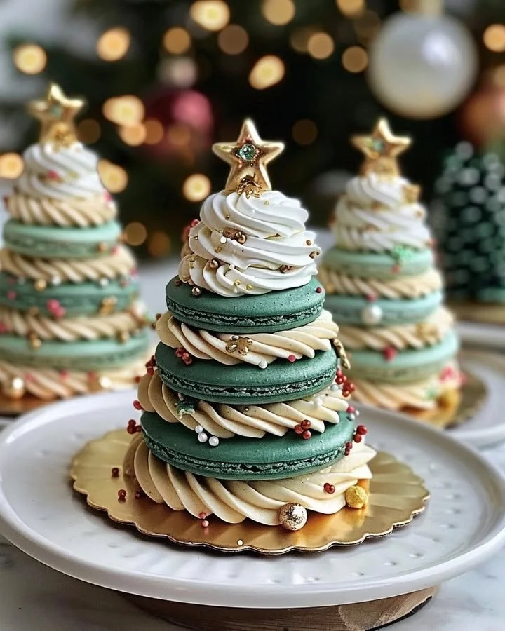 Festive Macaron Christmas Trees