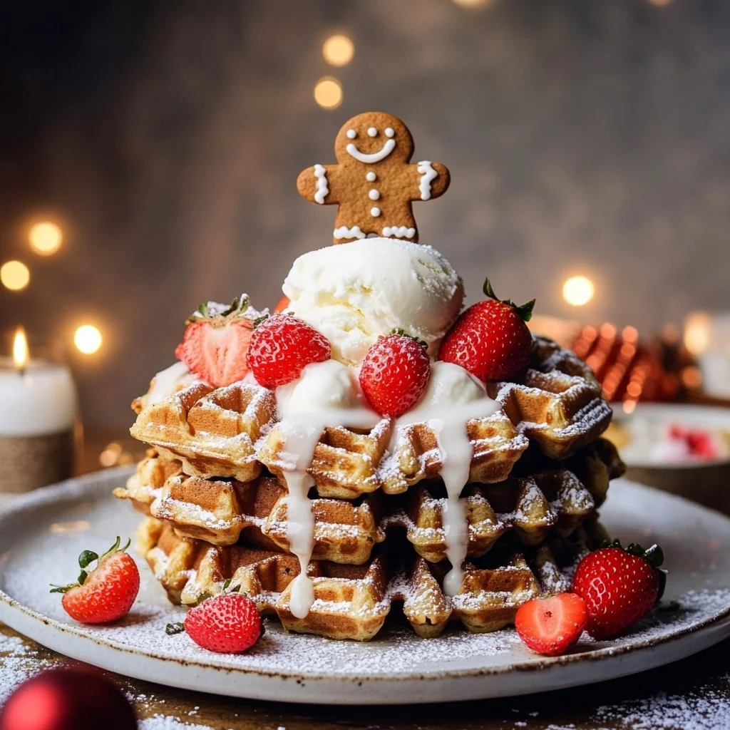 Gingerbread Waffles (Vegan & Gluten-free)